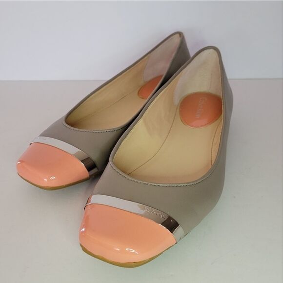 Calvin Klein Pash Colorblock Leather Flats - Picture 1 of 9
